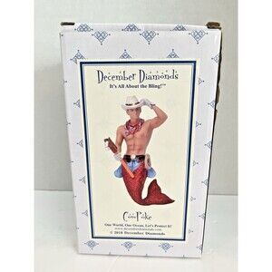 New December Diamonds CowPoke Cowboy Merman Christmas Ornament Rare